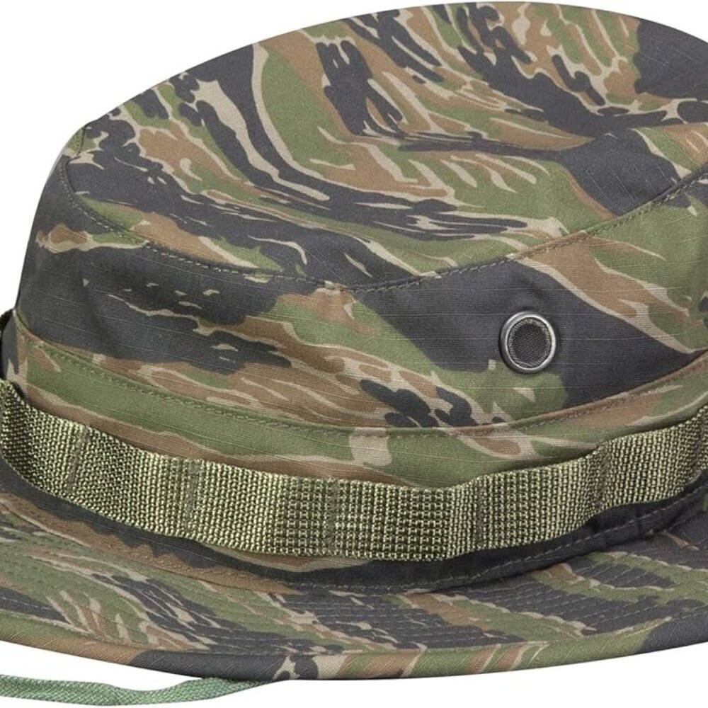 Womens Digital Camouflage Military Boonie Hat Asian Tiger Stripe 7 3 4